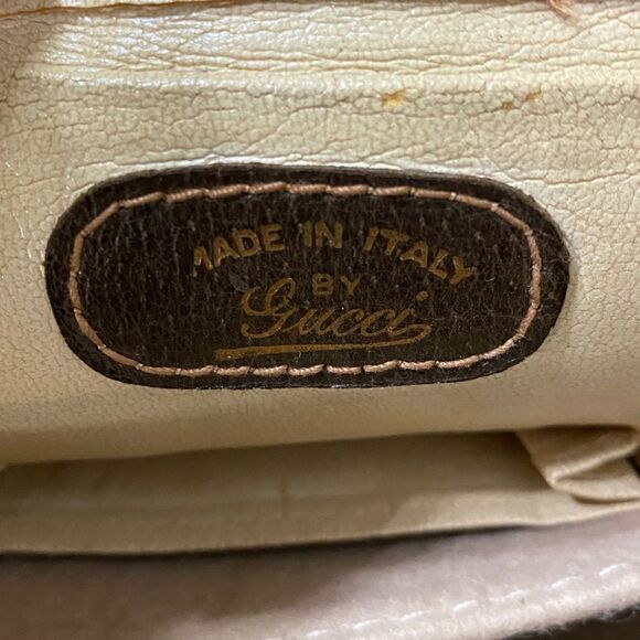 GUCCI Sherry line Suede Leather Clutch Bag 💼 Brown - Picture 4 of 16